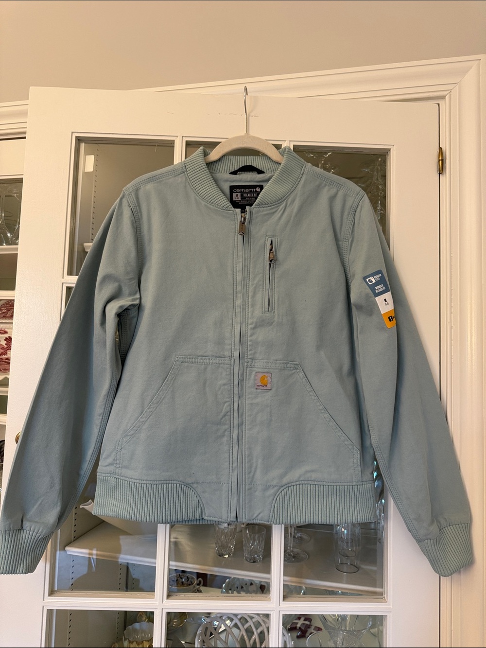 Carhartt Light Blue Bomber-Style Work Jacket